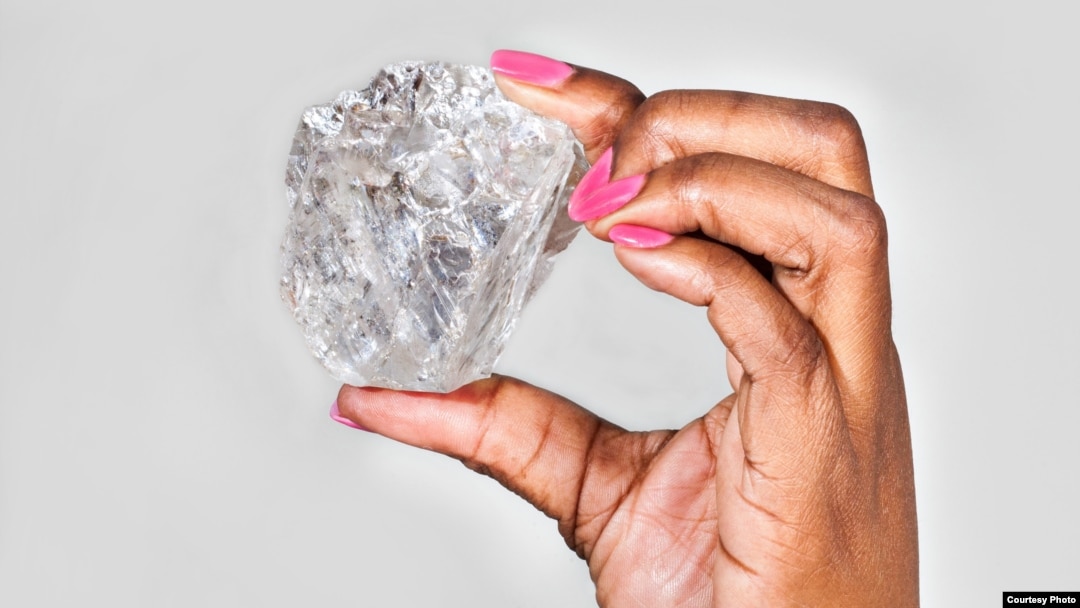 Berlian 1.111 karat yang ditemukan di Botswana (foto: dok).