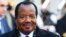 Paul Biya à son arrivée à l'Elysée à Paris, le 12 décembre 2017.