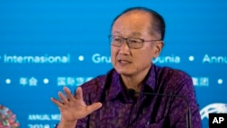 Le président de la Banque mondiale, Jim Yong Kim, à Bali, en Indonésie, le 11 octobre 2018.