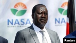 Raila Odinga lors d'une conférence de presse, à Nairobi, Kenya, le 1er février 2018.