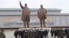 North Koreans visit and pay respect to the statues of late leaders Kim Il Sung and Kim Jong Il on Mansu Hill in Pyongyang, North Korea, Jan. 22, 2023 on the occasion of the Lunar New Year. 