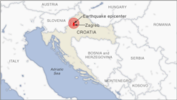 Croatia earthquake epicenter