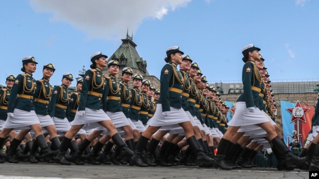 রাশিয়ার বিজয় দিবস (৯ মে) উপলক্ষে সামরিক কুচকাওয়াজের প্রস্তুতি চলছে মস্কোতে। ফটোঃ ৫ মে, ২০২৪।