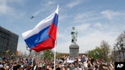 Протесты в Москве накануне инаугурации Владимира Путина