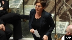 La ministre des Outre-mer Annick Girardin à Paris, France, 21 mars 2018.