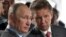 Президент Росії Володимир Путін, голова "Газпрому" Олексій Міллер