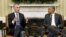 Predsednik Obama i generalni sekretar NATO-a Jens Stoltenberg u Ovalnoj kancelariji Bele kuće 26. maja 2015. 