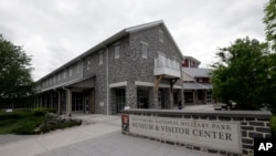 FILE - In this Friday, May 24, 2013 photo, shown is the Gettysburg National Military Park, Museum & Visitor Center, in Gettysburg, Pa. 