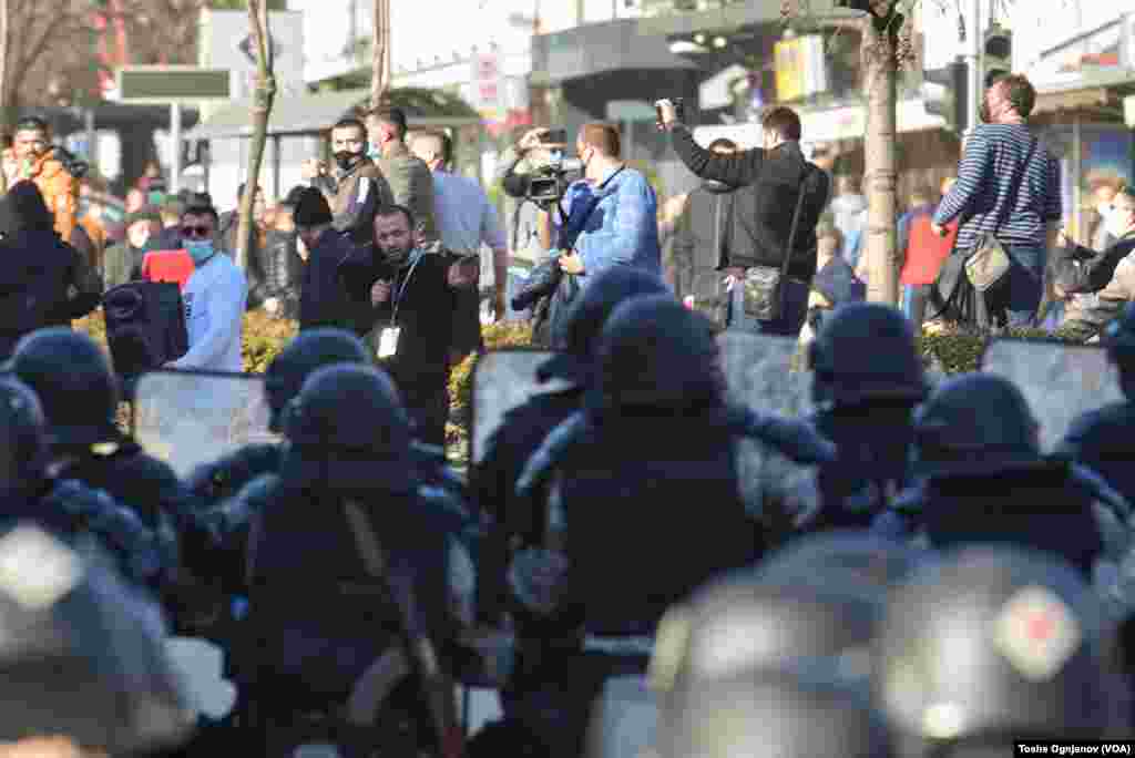 Riots in Skopje against the case Monstrum