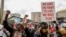 Protesters demonstrate against police brutality, in Nairobi, Kenya, June 8, 2020.