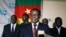 FILE - ameroon's opposition leader Maurice Kamto speaks at a news conference in Yaounde, Cameroon, Oct. 8, 2018.