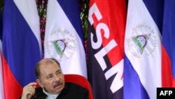 Fotografía publicada por la Presidencia de Nicaragua que muestra al Presidente de Nicaragua, Daniel Ortega, hablando durante una reunión con el Secretario del Consejo de Seguridad de la Federación Rusa, General Nikolai Patrushev (fuera de cuadro), en Managua, el febrero.