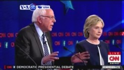 VOA60 America- Democratic presidential candidates spar in first debate