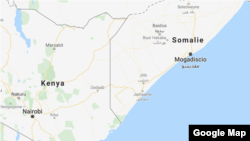 Le Kenya et la Somalie, où a eu lieu l'accident (Google Map).