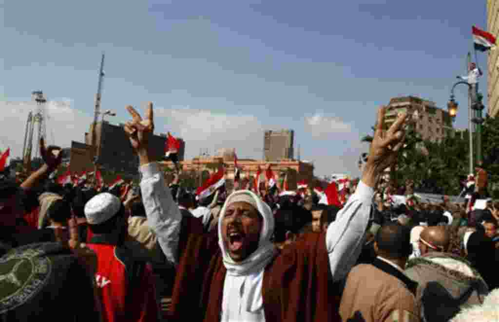 Egipto celebra la renuncia del presidente Hosni Mubarak.
