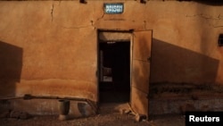 FILE - The door of a prison stands open in Douentza, Mali.