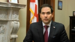 Sen. Marco Rubio, R-Fla., speaks during an interview with the Associated Press on April 26, 2018, in his office on Capitol Hill in Washington.