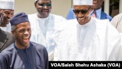 Shugaba Buhari da Mataimakinsa Farfasa Osinbajo