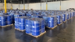 (FILE) Operation Hydra resulted in the seizure of approximately 316,440 kilograms of chemical precursors destined for a Sinaloa drug cartel-operated front company in Mexico, Sep. 3, 2025.
Source: X@ICEgov