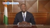 VOA60 Africa - Ivory Coast: President Ouattara says French forces to withdraw in January