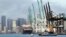 A container ship is docked at the Port of Miami, Monday, Feb. 5, 2018, in Miami Beach, Fla. 