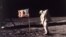 Astronaut Edwin E. "Buzz" Aldrin Jr. poses for a photograph beside the U.S. flag deployed on the moon during the Apollo 11 mission on July 20, 1969. (AP Photo/NASA/Neil A. Armstrong)