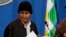 ဘိုလီဗီးယားသမ္မတ Evo Morales. (နိုဝင်ဘာ ၁၀၊ ၂၀၁၉)