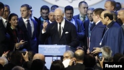 Đặc sứ LHQ Staffan de Mistura phát biểu tại một hội nghị về Syria, tại Sochi, Nga, 30/1/2018. 