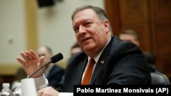 마이크 폼페오 미국 국무장관이 지난해 5월 하원 외교위원회 청문회에 참석했다.