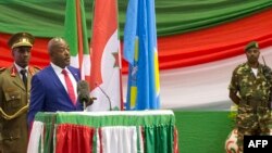 Pierre Nkurunziza prononce un discours à Bujumbura, le 20 août 2015.