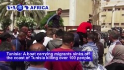 VOA60 Africa - 100 migrants die in a boat accident off the Tunisian coast