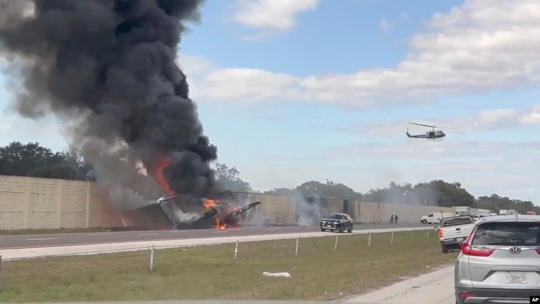 Search for Answers Begins After Jet Crashes on Florida Highway