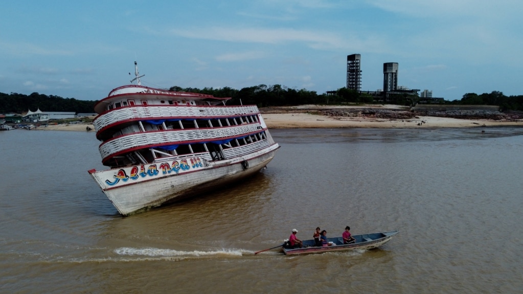 Water Levels Low in North Brazil, Near Amazon River