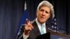 Secretary of State John Kerry speaks to the media after attending a quadrilateral meeting between representatives of the US, Ukraine, Russia and the European Union about the ongoing situation in Ukraine, April 17, 2014, in Geneva. 