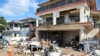 A view of the home where a New Year's Eve fireworks explosion killed and injured people, Jan. 1, 2025, in Honolulu.