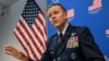 FILE - US Africa Command's Major General Kenneth Ekman gestures as he addresses a news conference at the US Embassy in Abidjan on July 24, 2024. 