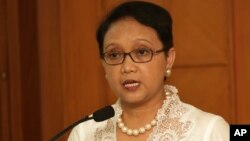 Menlu Indonesia Retno Marsudi gagal mengunjungi Tepi Barat untuk mengadakan perundingan dengan para pemimpin Palestina (foto: dok).