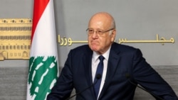 Perdana Menteri Lebanon Najib Mikati di pusat kota Beirut pada 18 Oktober 2024. (Foto: AFP)