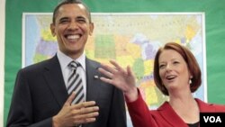 La premier Gillard dijo junto a Obama que el acuerdo también abre las bases australianas a los aviones estadounidenses.