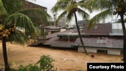 Kota Padang, Sumatra Barat dilanda banjir. (Foto courtesy: BNPB).