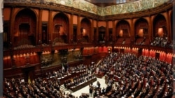 پارلمان ایتالیا در رای گیری لایحه بودجه. ۸ نوامبر ۲۰۱۱