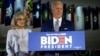 Democratic presidential candidate former Vice President Joe Biden, accompanied by his wife Jill, speaks to members of the press at the National Constitution Center in Philadelphia, March 10, 2020. (AP Photo/Matt Rourke)