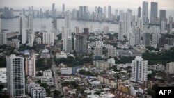 Aerial view of Cartagena, Colombia, Aug. 25, 2017.