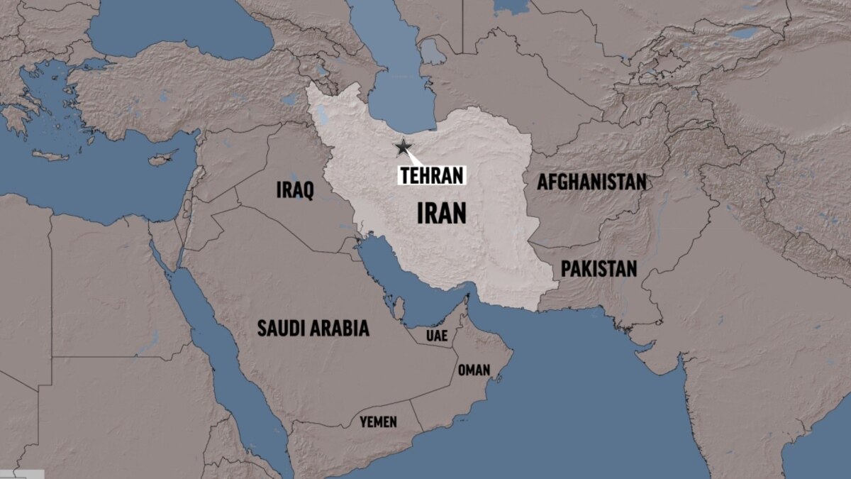 Карта ирана с соседними государствами