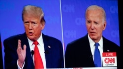 Kandidat Presiden AS Joe Biden dan Donald Trump berselisih mengenai kebijakan imigrasi dalam debat perdana Pilpres 2024, 27 Juni 2024 lalu.