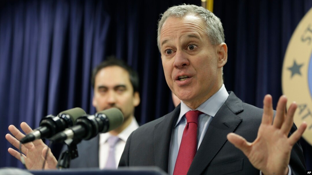 FILE - New York state Attorney General Eric Schneiderman, pictured March 21, 2016, says that "millions of New Yorkers are breathing unhealthy air as smog pollution continues to pour in from other states."