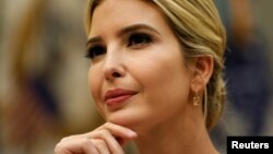 FILE - White House senior advisor Ivanka Trump leads a listening session with military spouses at the White House in Washington, Aug. 2, 2017.