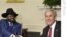 Southern Sudan's President Salva Kiir (l) With Ex-President George Bush