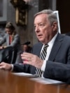 Senator Ričard Durbin na pretresu u Kongresu, 17. septembra 2024. (Foto: AP /J. Scott Applewhite)