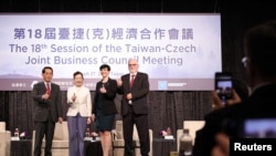 捷克眾議院議長阿達莫娃2023年3月27日繼續訪問台灣並出席台捷經濟合作會議。（路透社）
